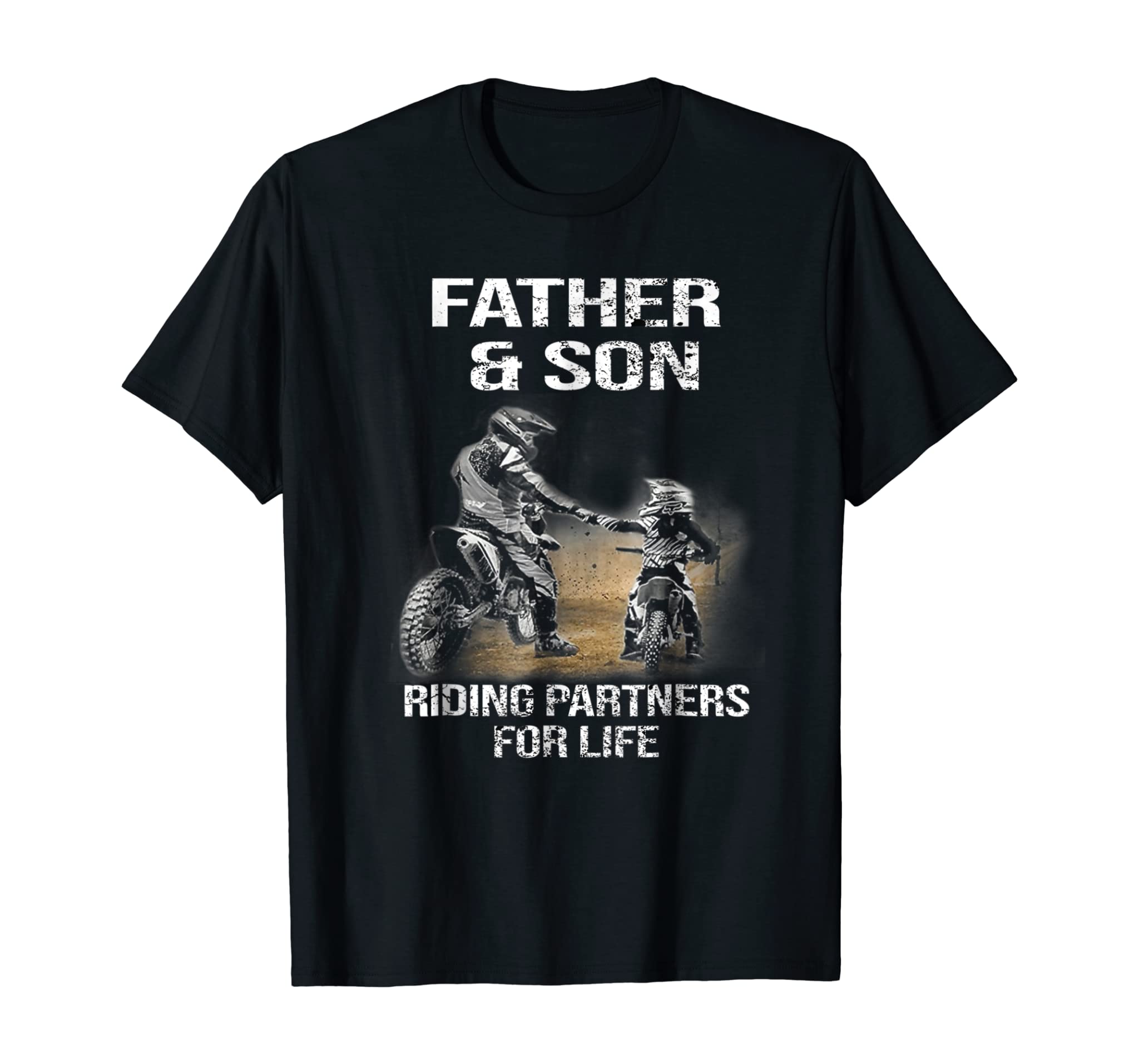 Motocross Father and Son Riding Partners For Life T-shirt