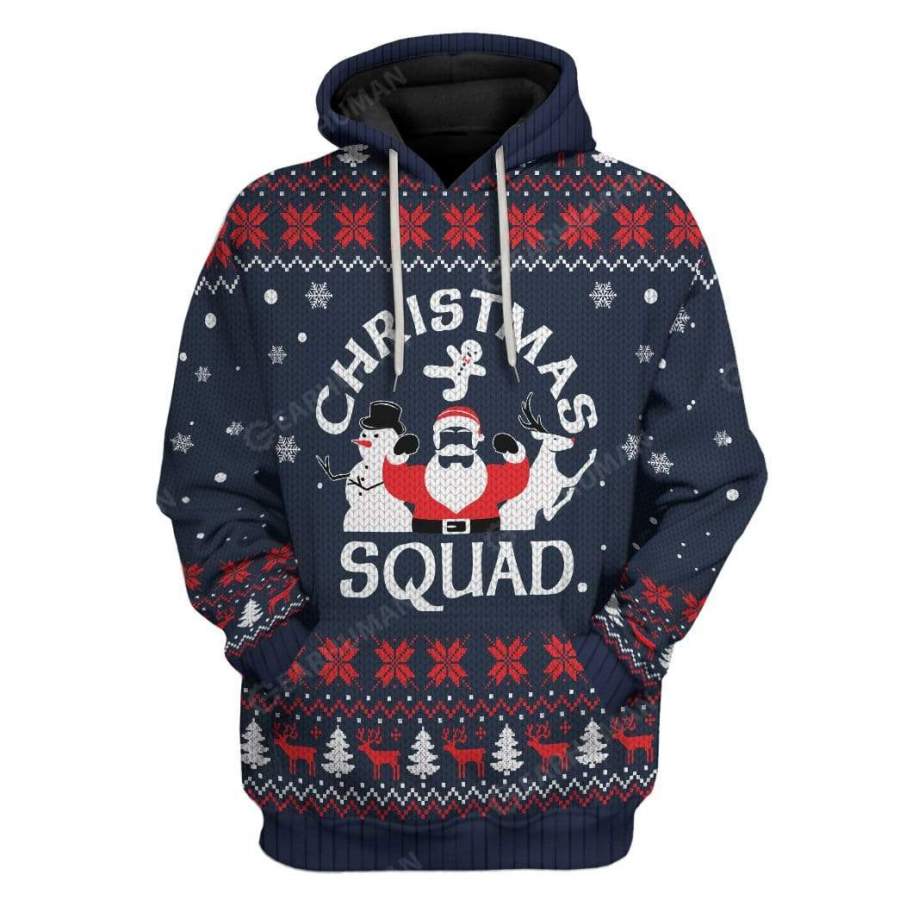 Ugly Christmas Squad Hoodie Tshirt Apparel