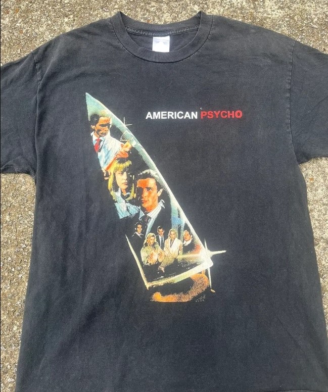 Vintage American Psycho Movie Christian Bale Tee Shirt Outfit