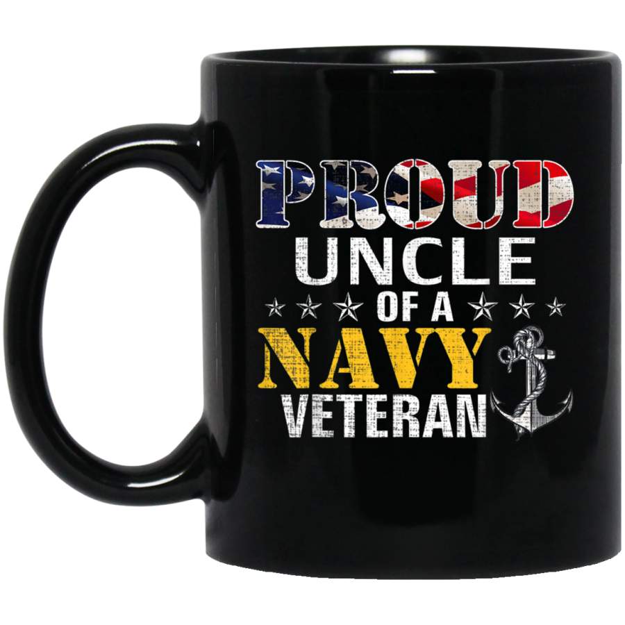 Proud Uncle Of A Navy Veteran American Flag Military Gift Gift Veterans Day Christmas Gift Mug