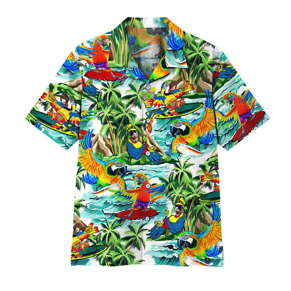 Alohazing Parrot Surfing Hawaiian Shirt Ha61411