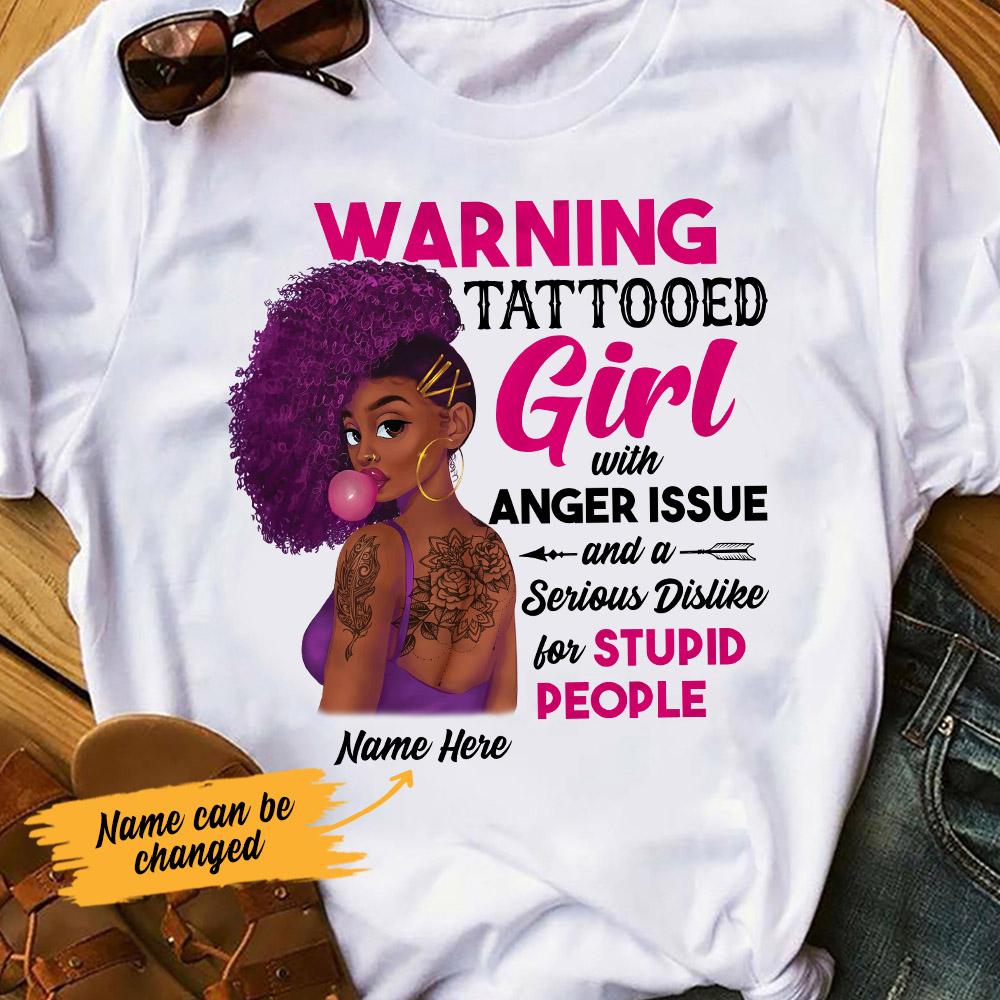 Personalized Bwa Tattoos Anger Issues T Shirt