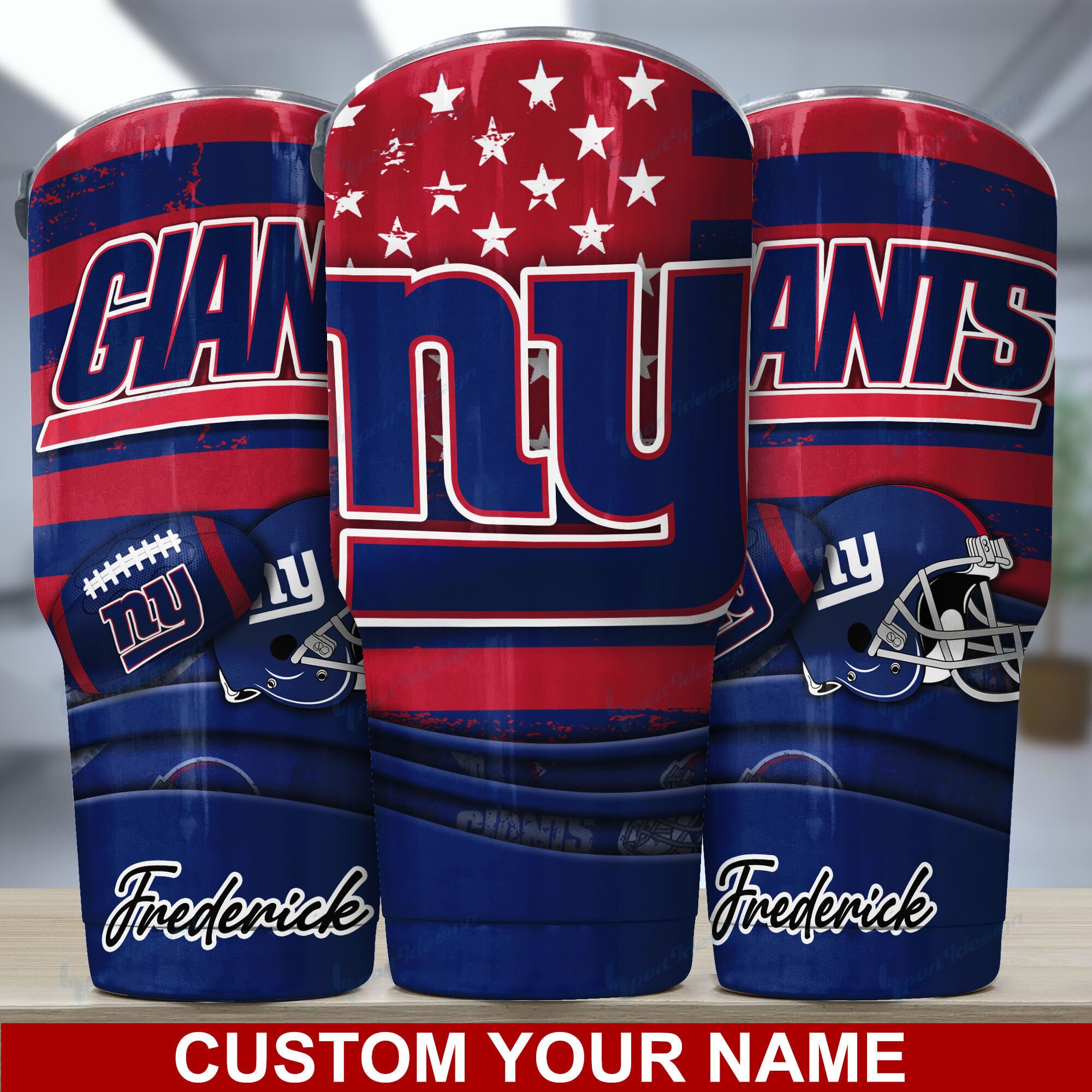 New York Giants Custom Name Tumbler Bg51