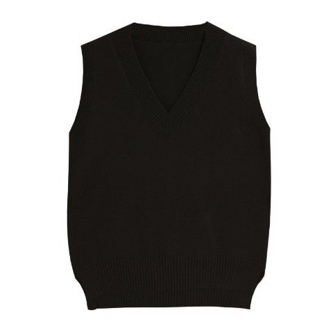 Women Sweater Vest Autumn and Winter Korean Loose Black V-neck Knitted Vest Sleeveless Sweater Women alx