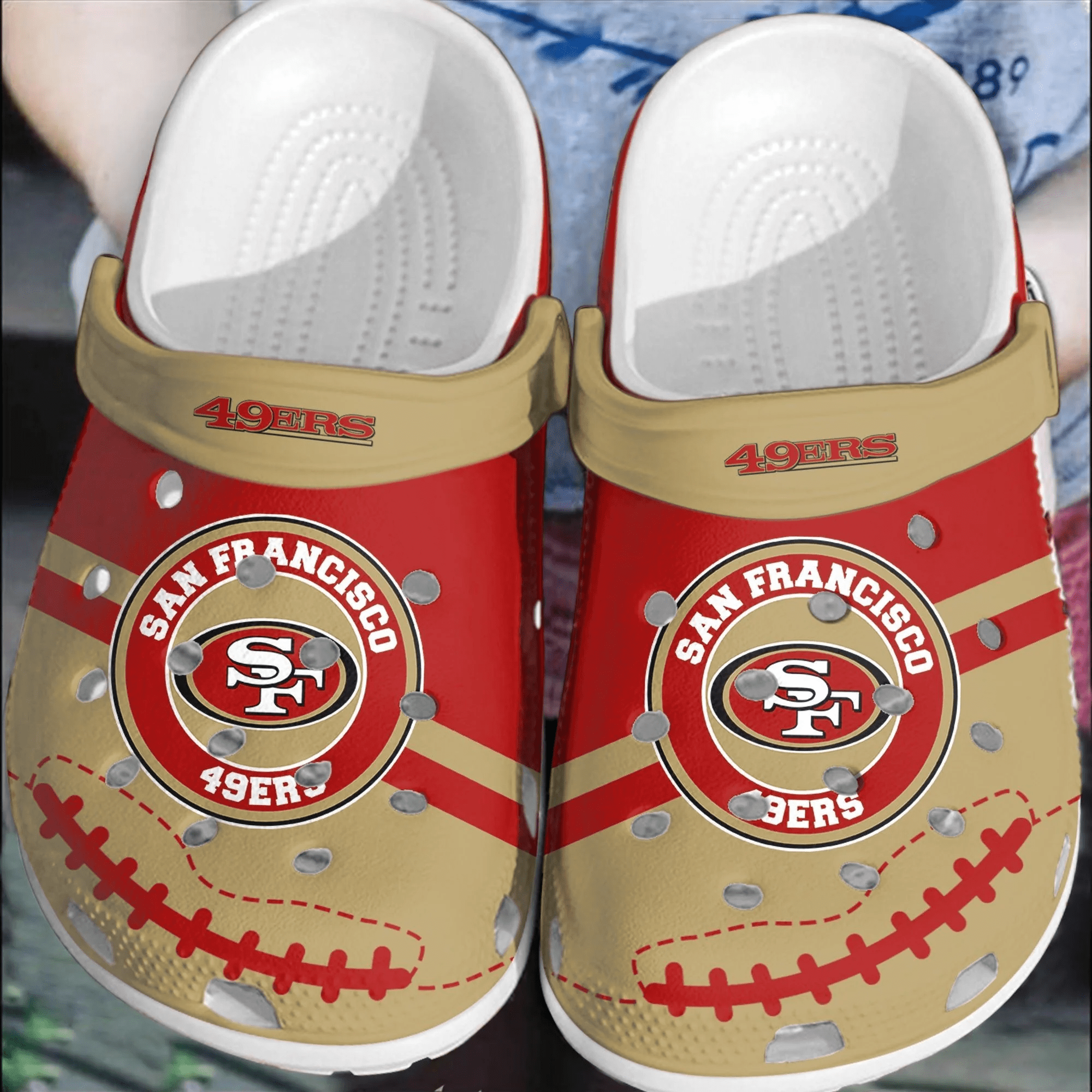 NFL San Francisco 49ers CrocssCrocband Clogs Shoes Comfortable For Men Women