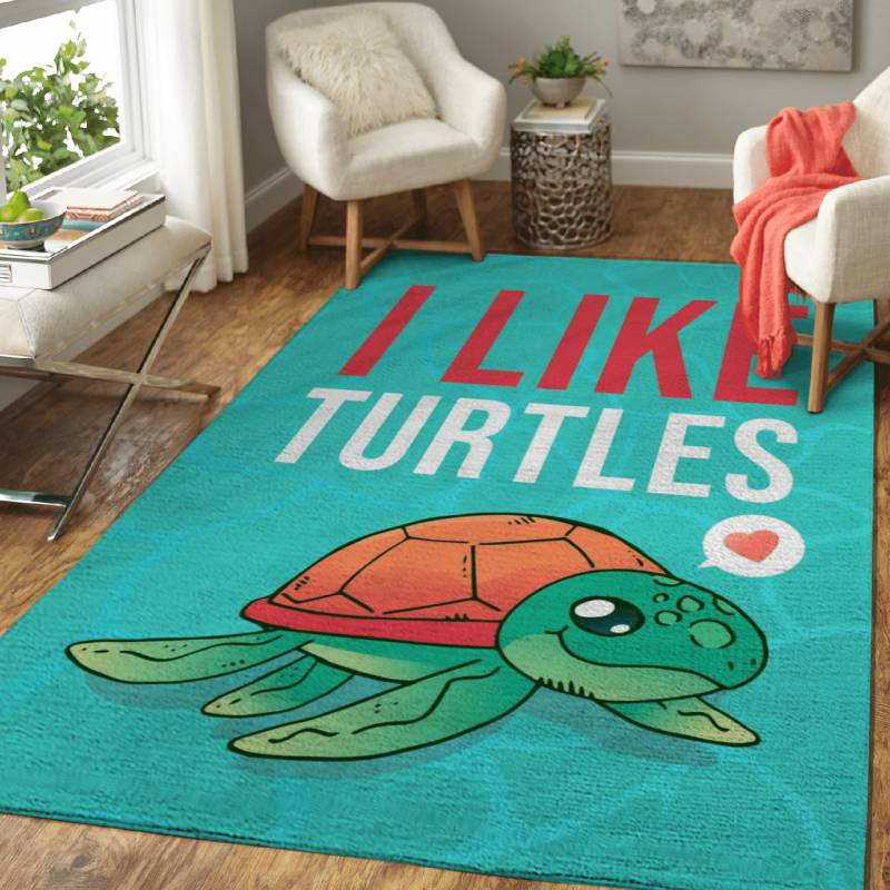 I LIKE TURTLES  – Animals Area Rug Carpet