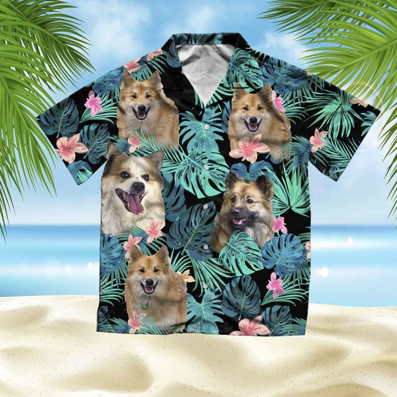 Felacia Icelandic Sheepdog Summer Leaves Hawaii Shirt Ha52761