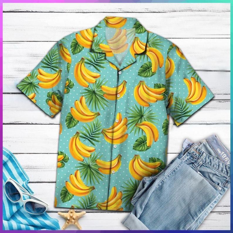 Bananas Green Yellow Best Design Hawaiian Shirt DHC18064404