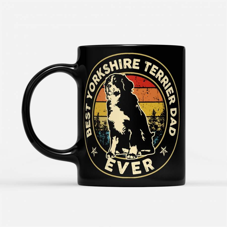 Vintage Bernese Mountain Best Dog Mom Ever Bernese Mountain American Flag Gift Puppy Lover T – Black Mug