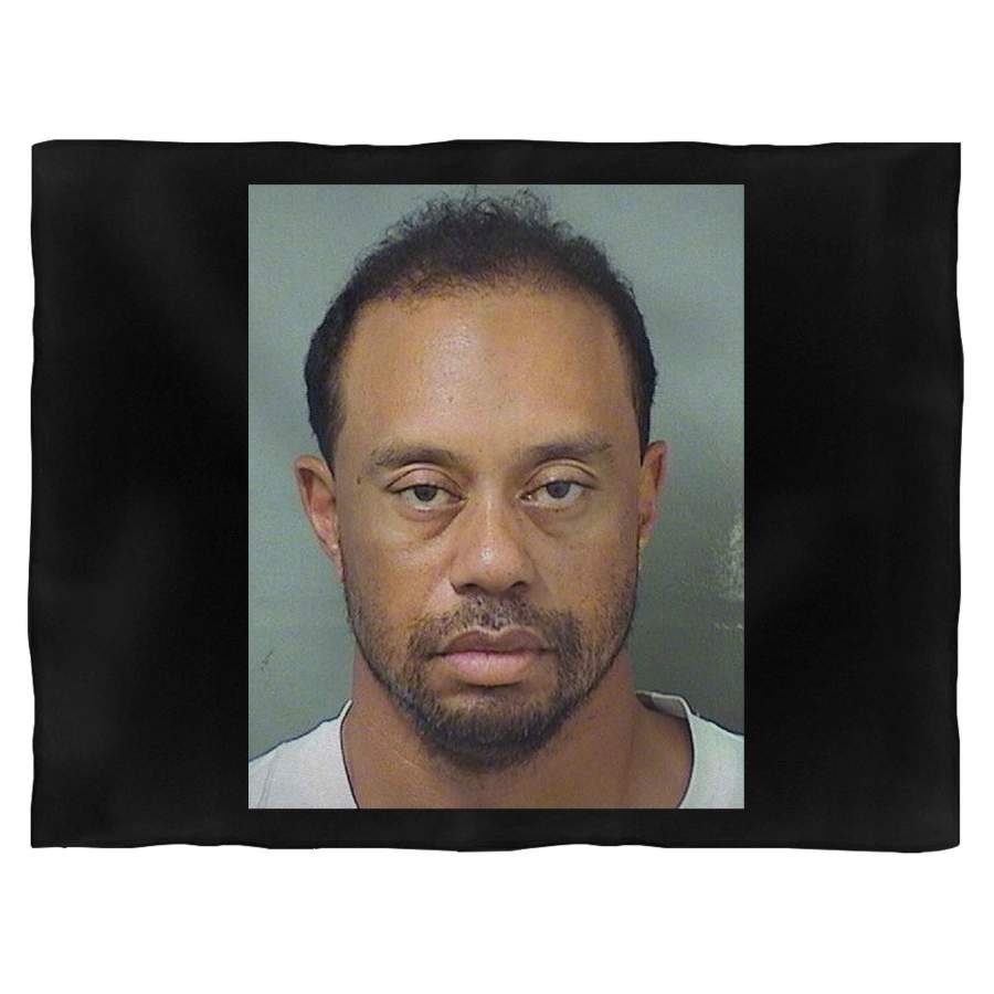 Tiger Woods Dui Fan Mugshot Blanket