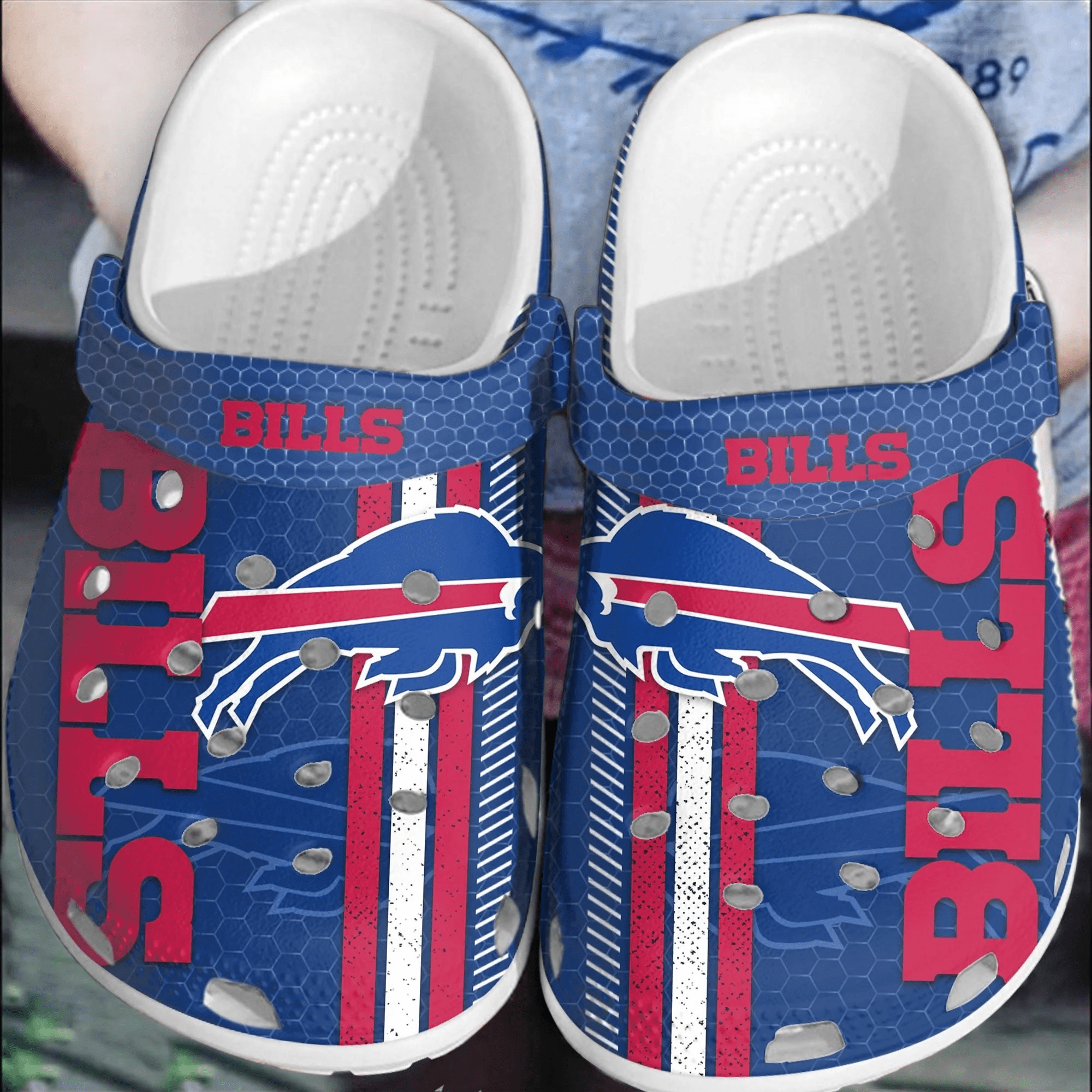 NFL Buffalo Bills Football Crocss Comfortable Crocband Clogs Shoes For Men Women