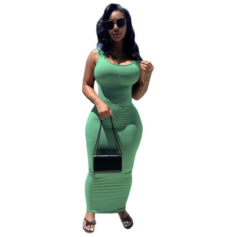 ZOOEFFBB Sexy Maxi Dress for Women 2022 Fashion Clothes Elegant Sleeveless Party Clubwear Birthday Outfits Long Bodycon Dresses alx