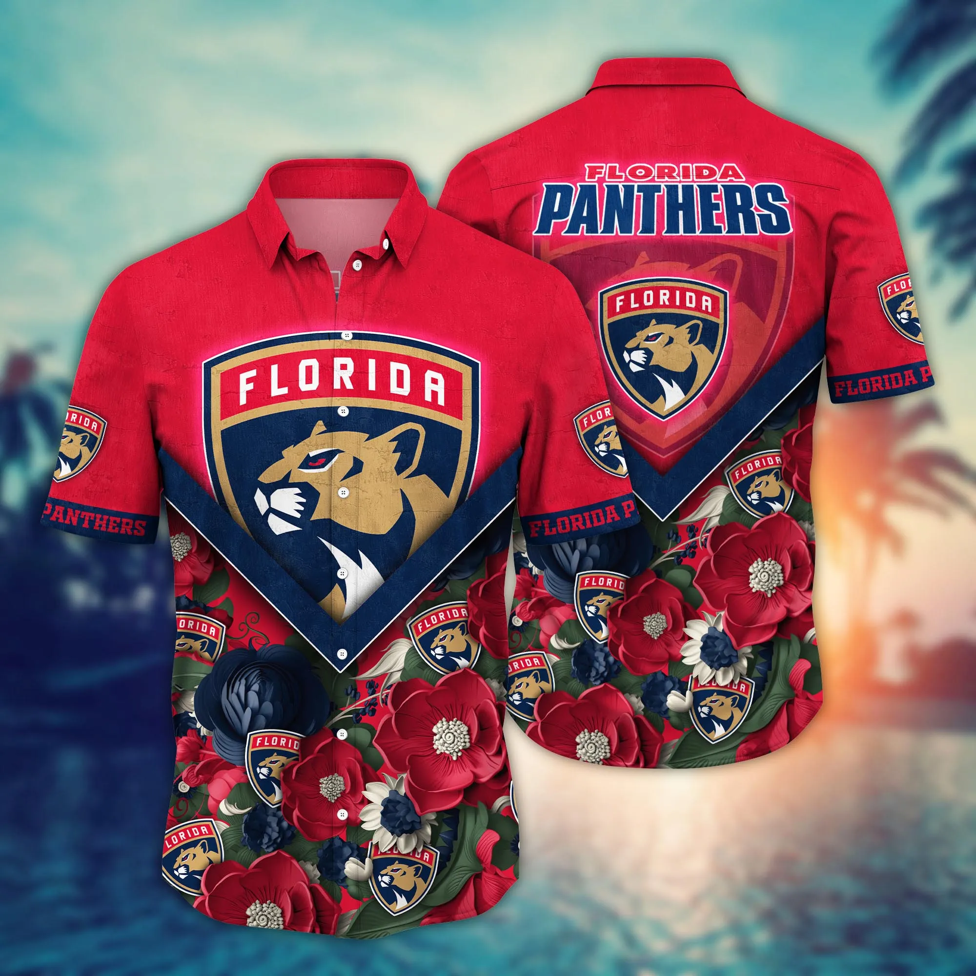 Florida Panthers Nhl Hawaiian Shirt Custom Vacation Aloha Shirt