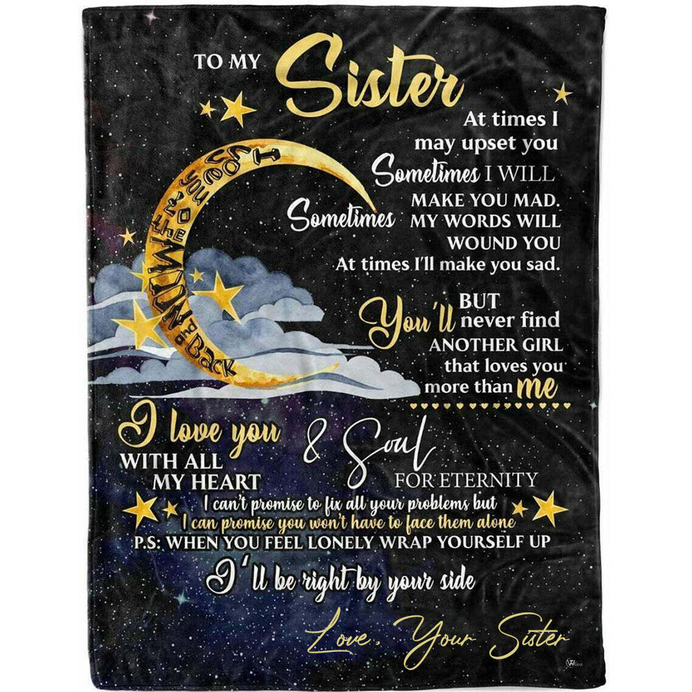 To My Sister Fleece Blanket Sometime I’Ll Make You Mad My Words Will Wound You, Gift For Bestie, Gift For Family, Gift For Friend, Home Decor Bedding Couch Sofa Soft And Comfy