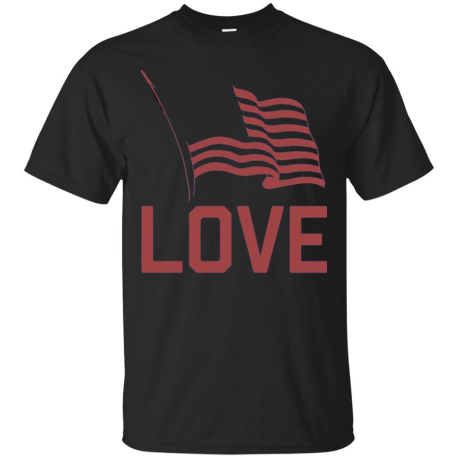 AGR American Flag Love 4th of July Long Sleeve T-Shirt