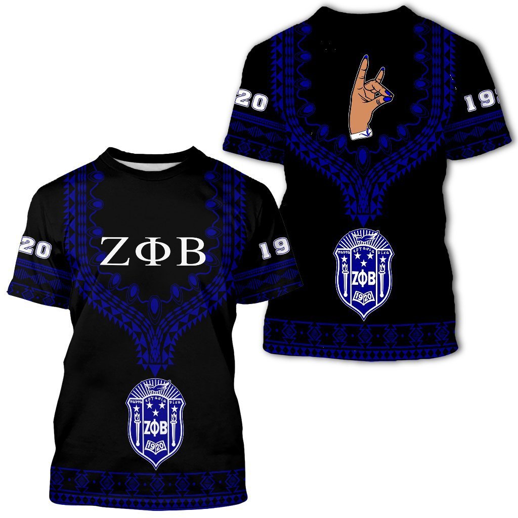 Sorority Tshirt – Zeta Phi Beta Dashiki Tshirt Alva Style