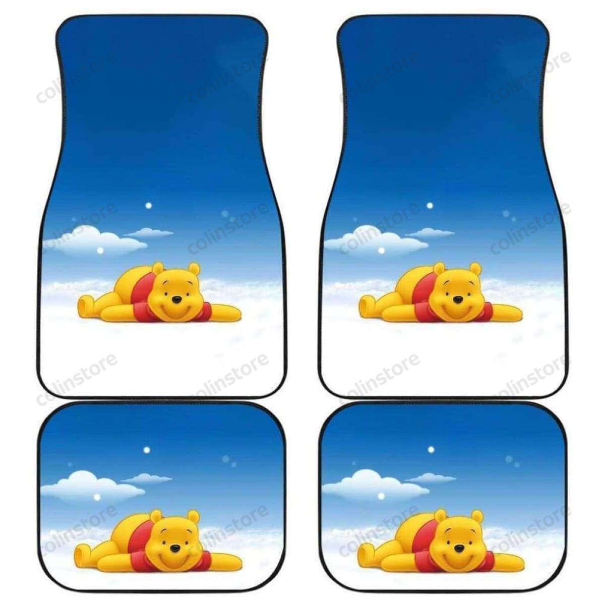 Pooh Laying In Ice Car Floor Mats 051012