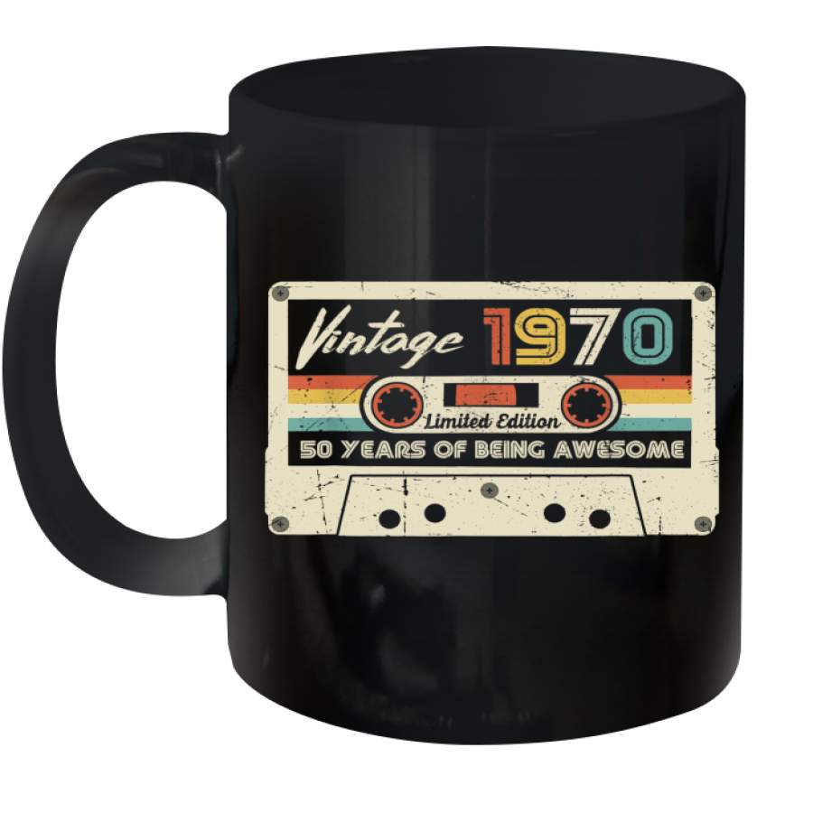 Vintage 1970 Made In 1970 50th Birthday 50 Years Old Gift Mug