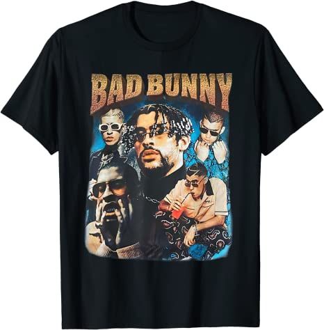 Vintage Bad Bunnys Printed Graphic Music For Fans T-Shirt