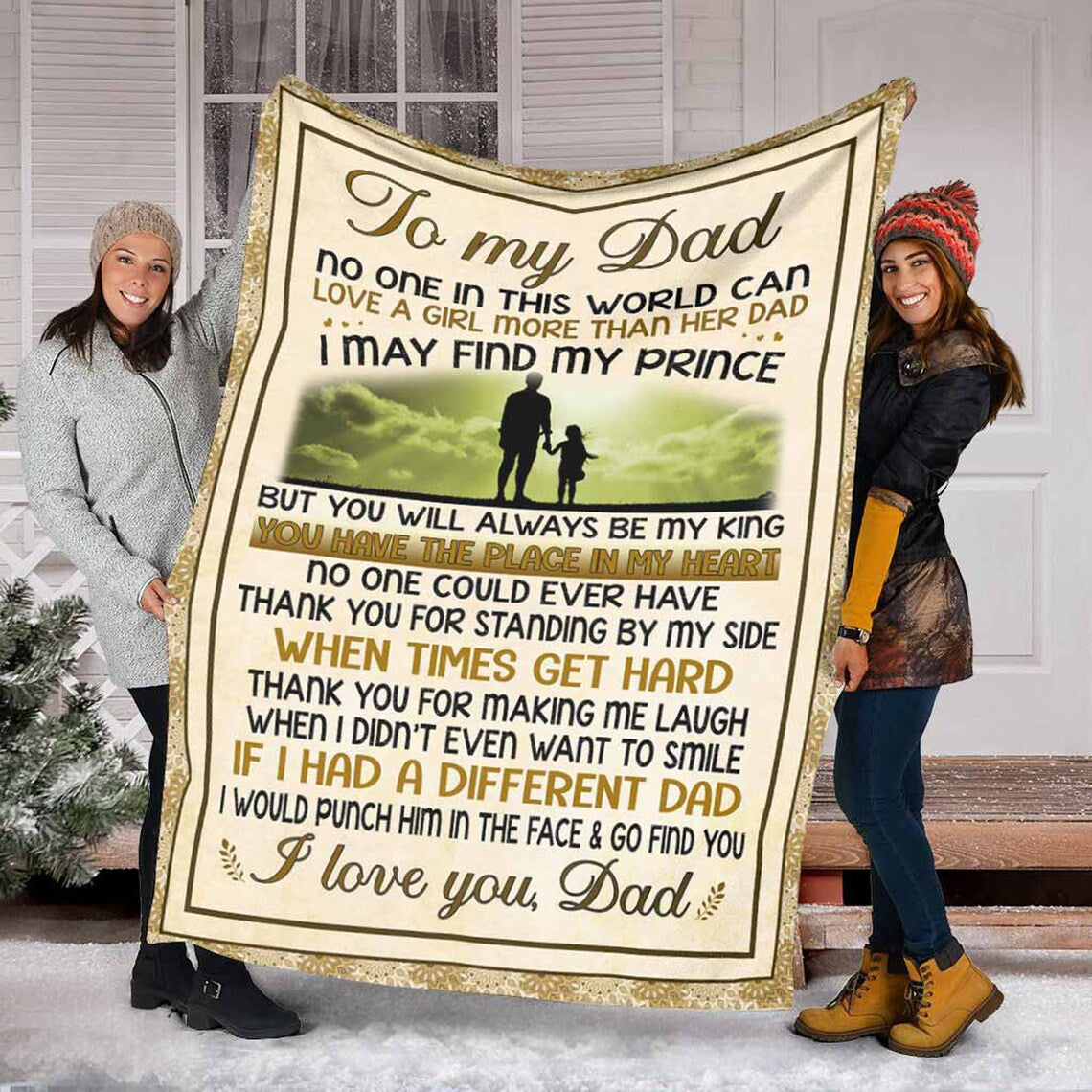 To My Father No One In This World Love A Girl More Than Her Dad Fleece Blanket Gift For Family,Birthday,Parents,Dad Gift Home Decor Bedding Couch Sofa Soft And Comfy