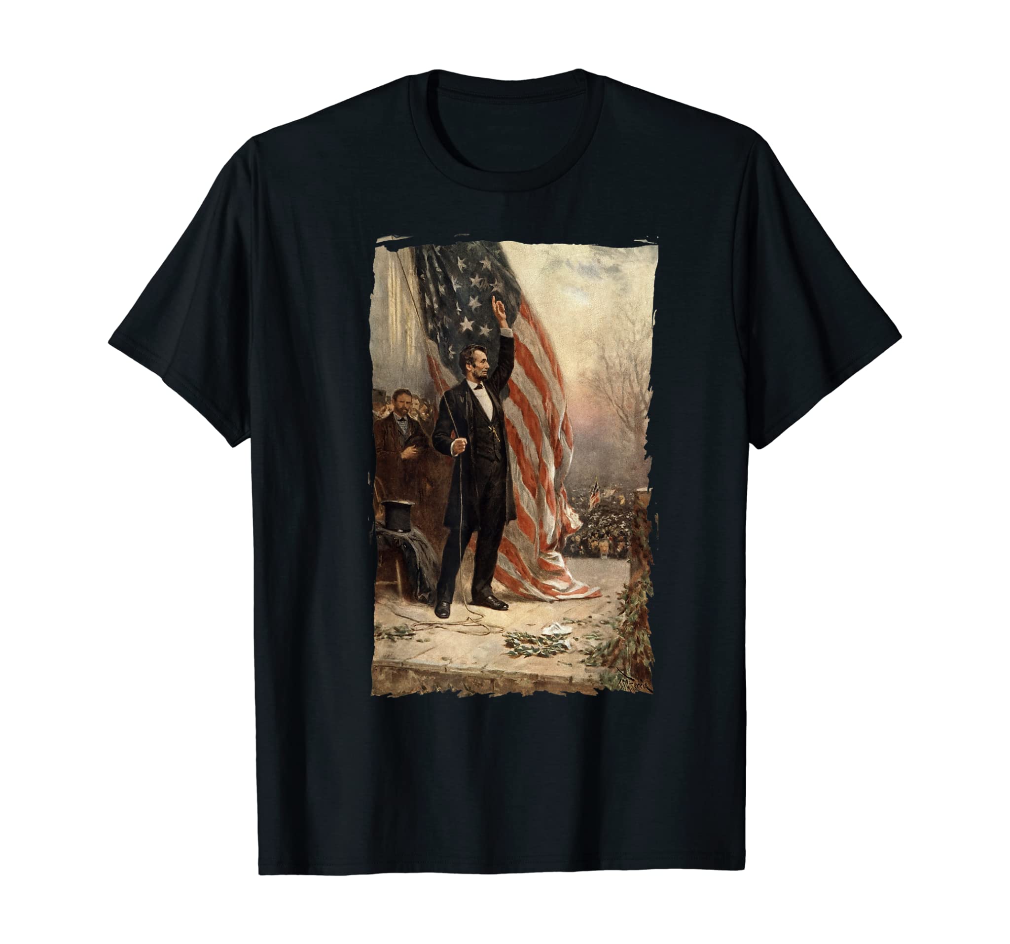 4th of July Independence Day American Flag Abraham Lincoln T-Shirt