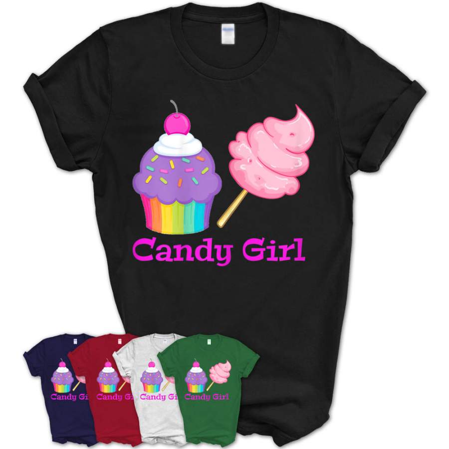 Candy Girl Cupcake And Cotton Candy T-Shirt For Kids T-Shirt – Teezou Store