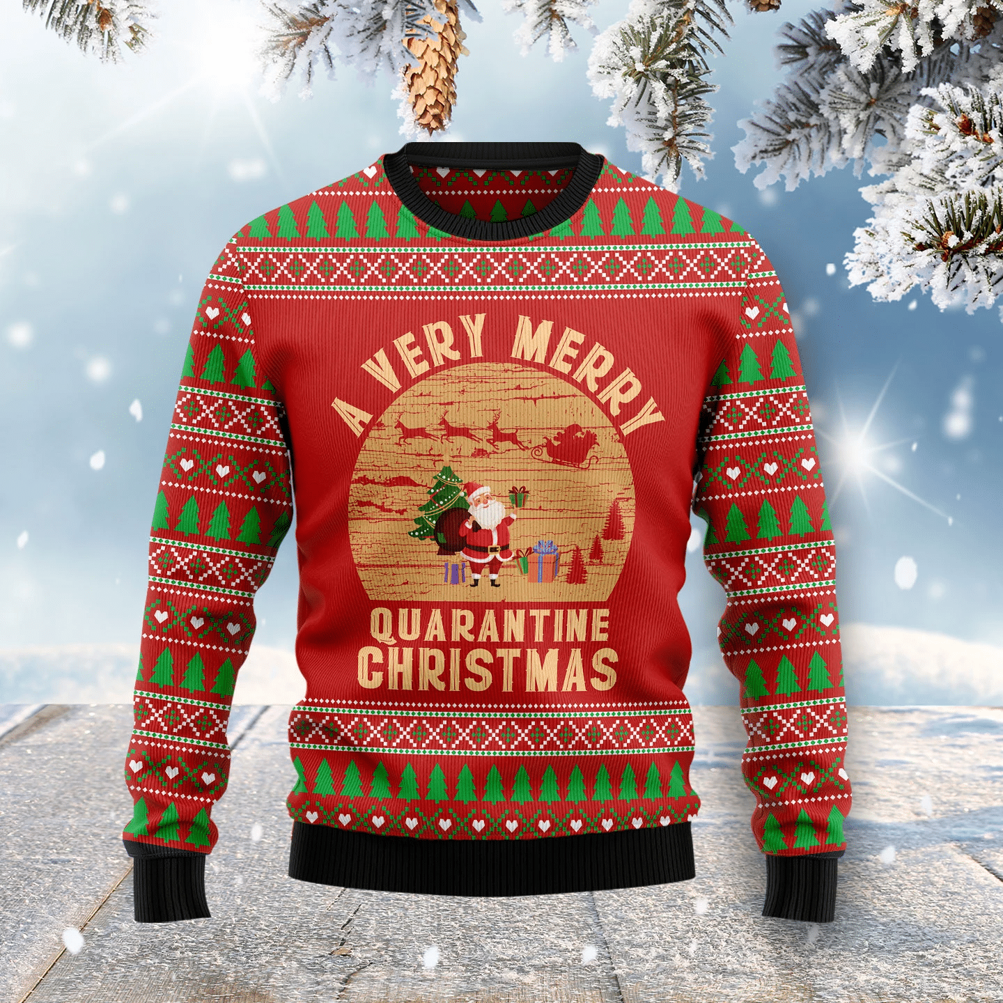 A Very Merry Quarantine Christmas Ugly Sweater