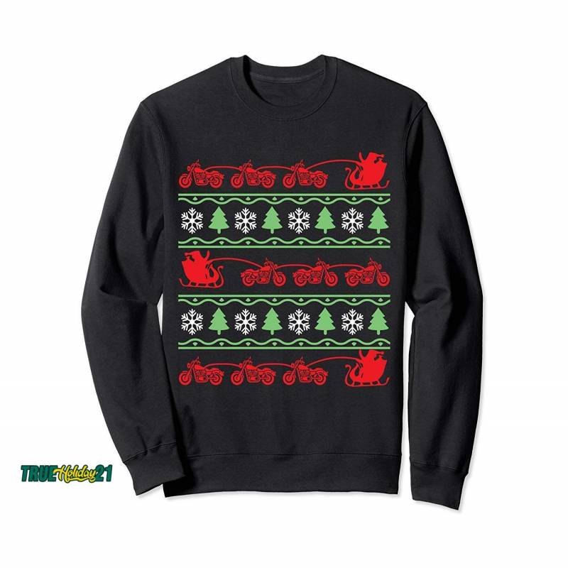 Biker Christmas Ugly Sweater Merry Christmas Gift Sweatshirt