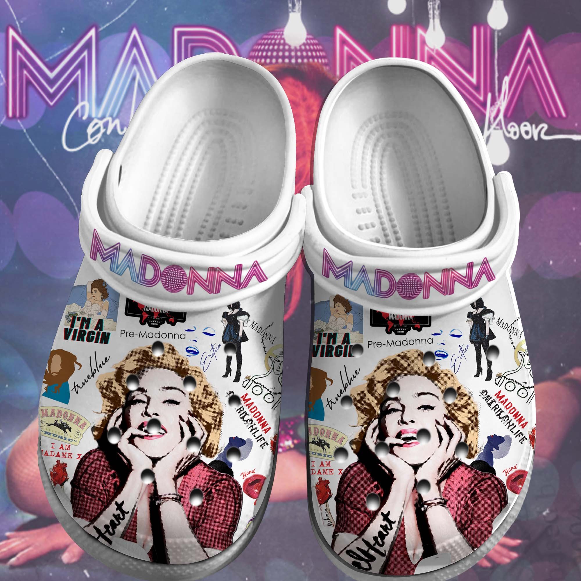 Madonna Singer Music Crocss Clogs For Men Women And Kid Wwx1Pk3L
