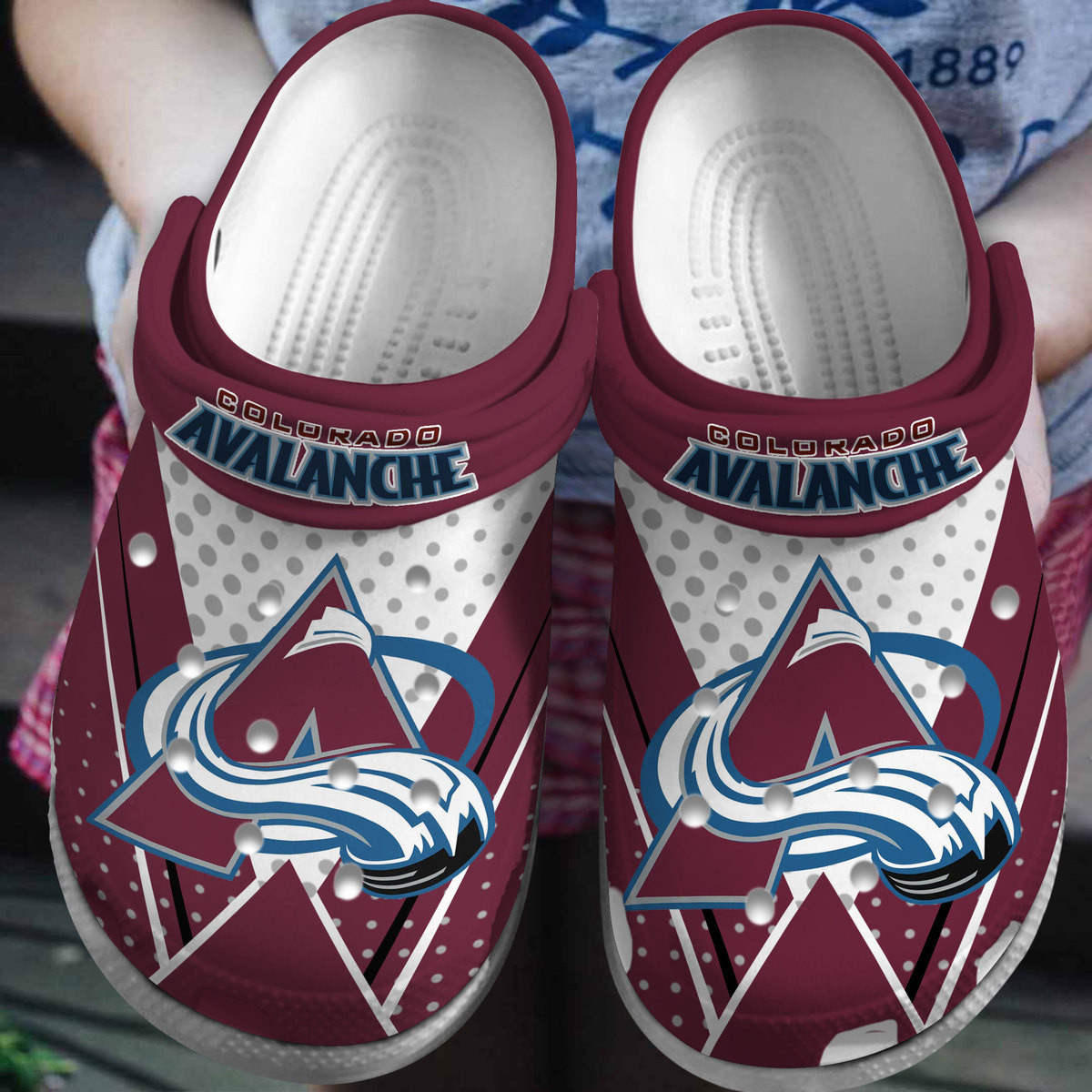 Colorado Avalanche NHL Sport Crocss Crocband Clogs Shoes Comfortable For Men Women and Kids