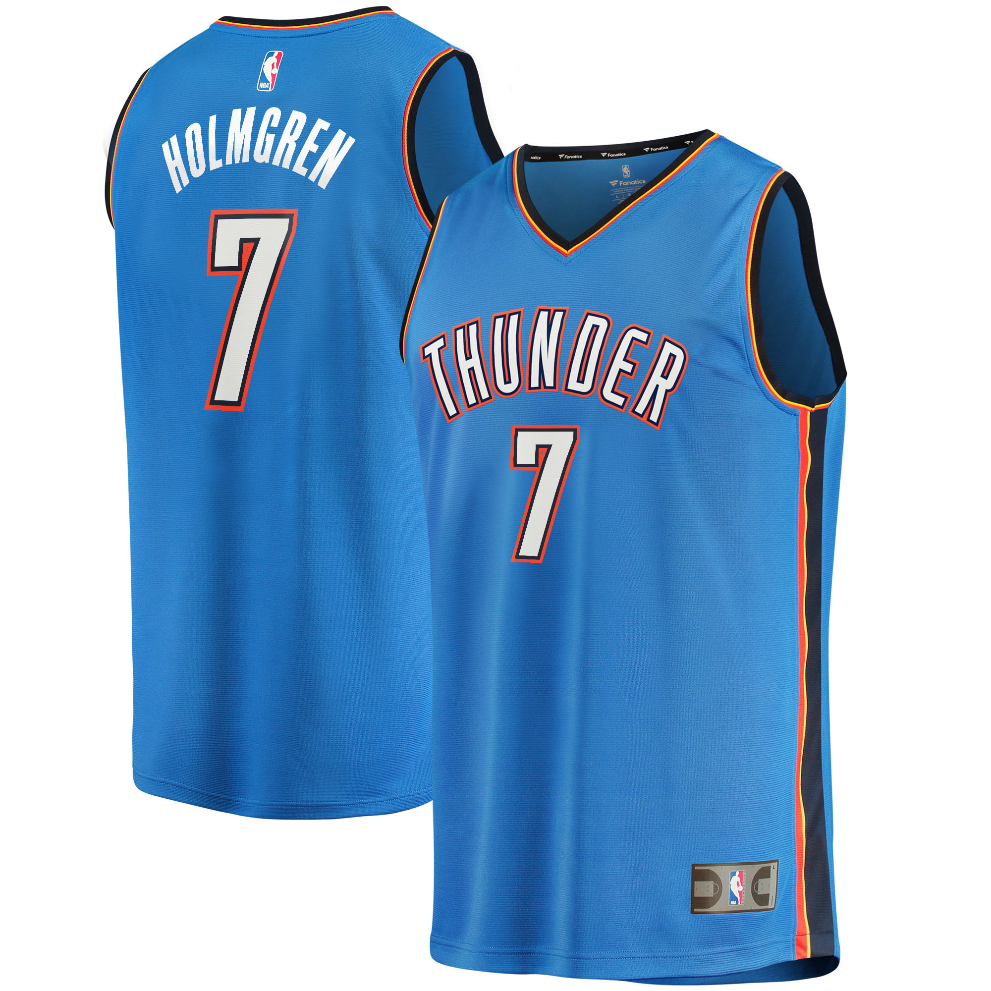 Chet Holmgren Oklahoma City Thunder Fanatics Branded 2022 NBA Draft First Round Pick Fast Break Replica Jersey – Icon Edition – Blue NBA