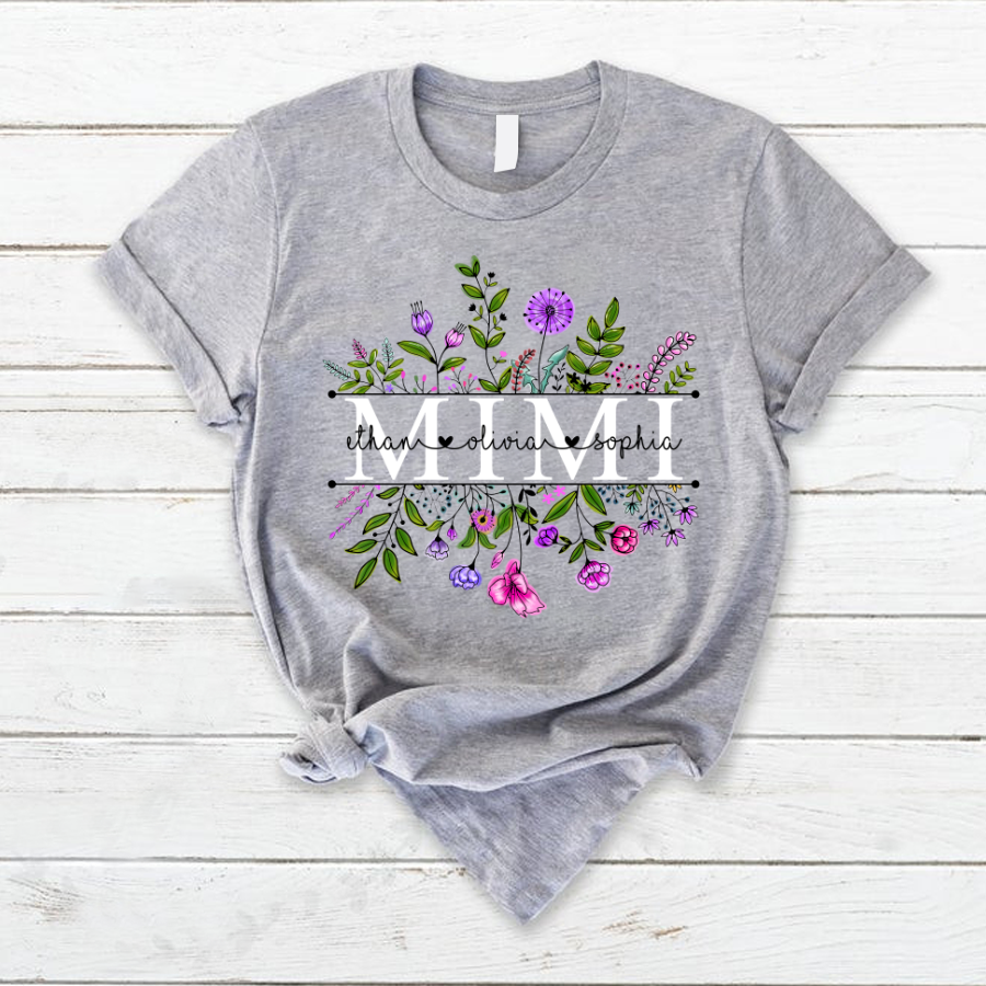 Wildflowers Mimi And Grandkid T-Shirt