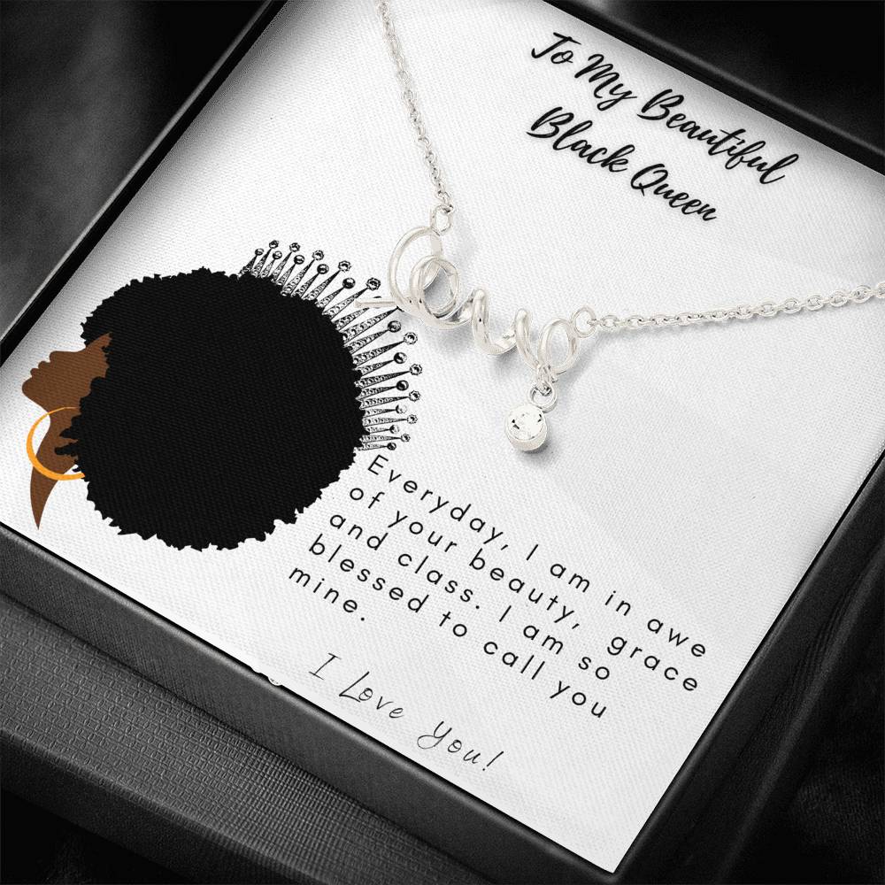 Black Queen Love Necklace