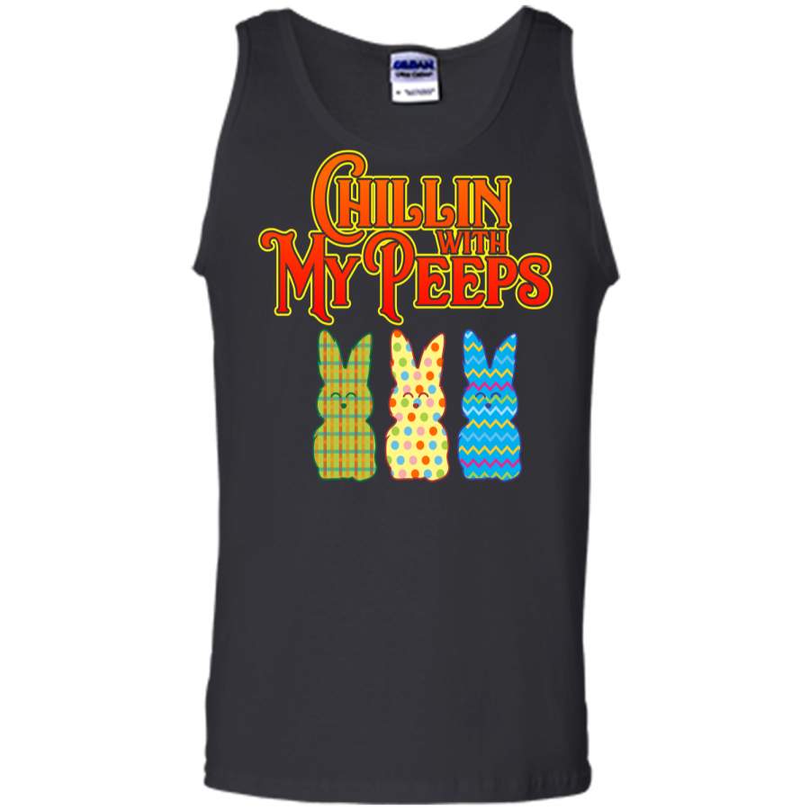 Chillin With My Peeps T-shirt Funny Easter Bunny Rabbit Tee Tank Top