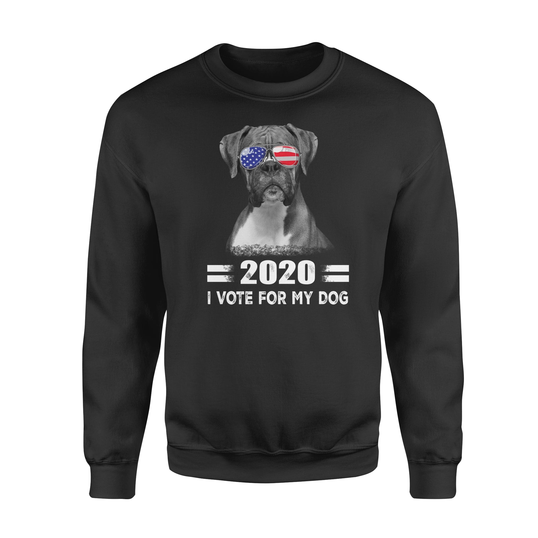 Boxers Dog Lovers I Vote For My Dog – Standard Crew Neck Sweatshirt