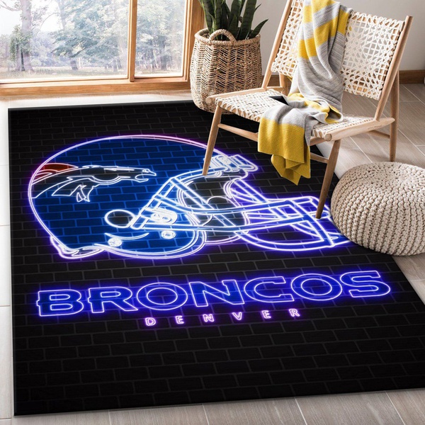 Denver Broncos Football Rug Living Room Rug Christmas Gift US Decor