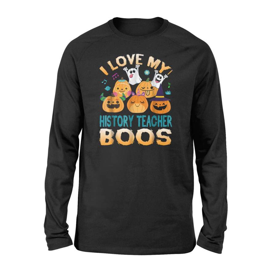 I Love My History Teacher Boos Halloween For Teacher Halloween Long Sleeve T Shirt