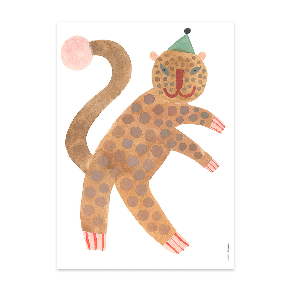 Poster – Standing Leopard Elvis – Multi