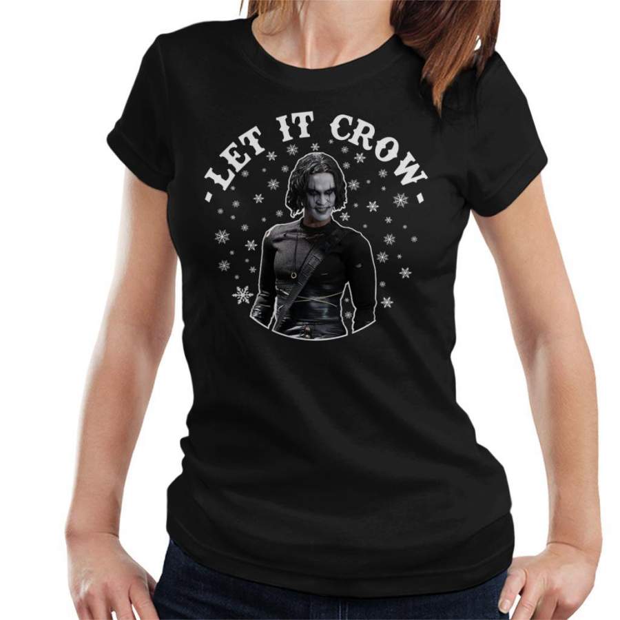 Let It Crow Christmas Knit Pattern Women’s T-Shirt