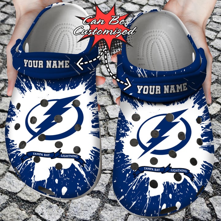 Hockey Crocss – Personalized Tampa Bay Lightning Team Clog Shoes