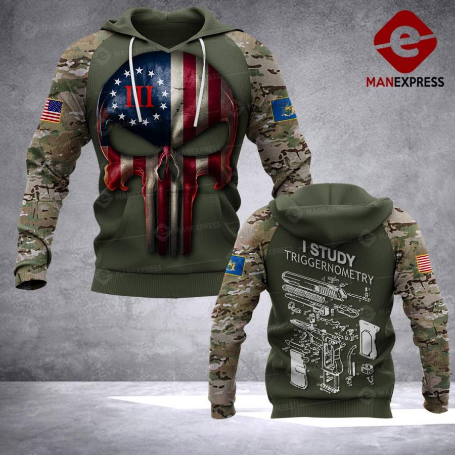 MTP NEW YORK THREE PERCENTERS HOODIE + T SHIRT 3D STUDY