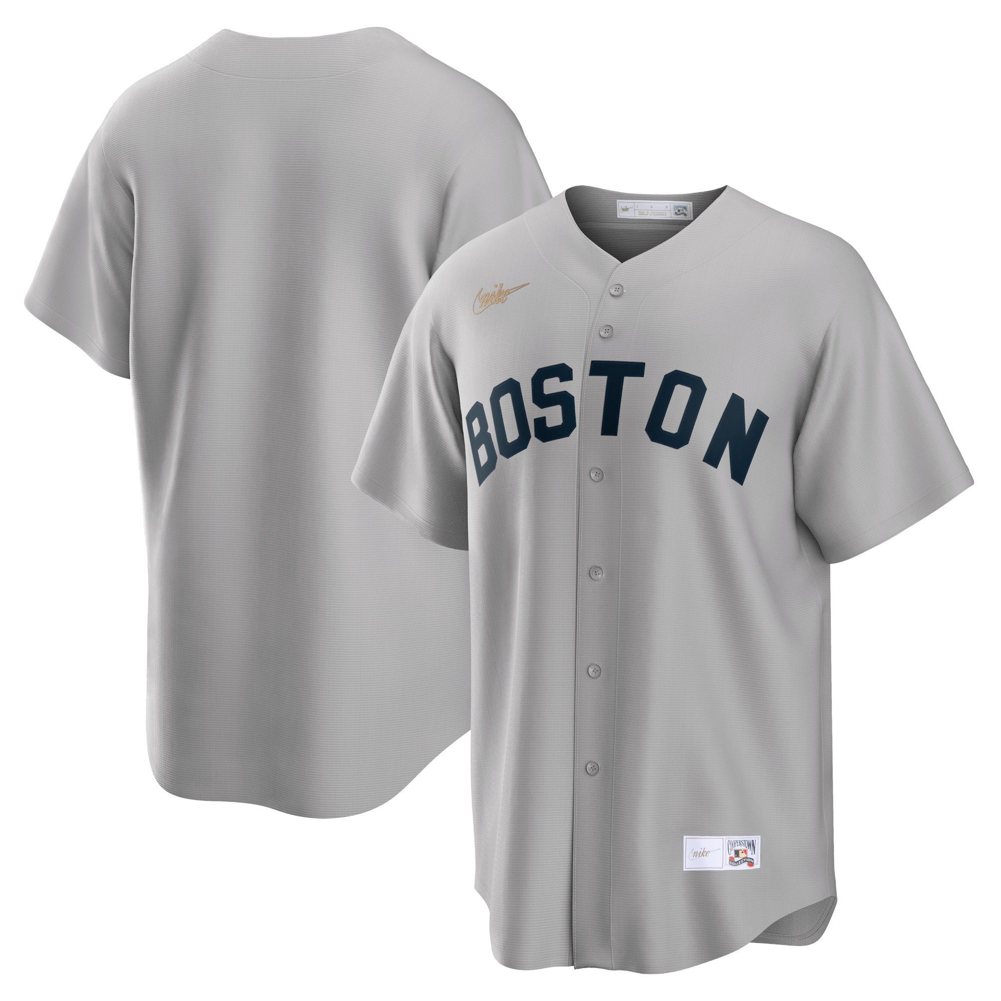 Boston Red Sox Road Cooperstown Collection Team Jersey – Gray MLB