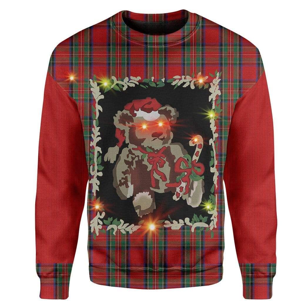 Custom T-Shirt – Long Sleeves Ugly Christmas Bear Christmas Sweater Jumper