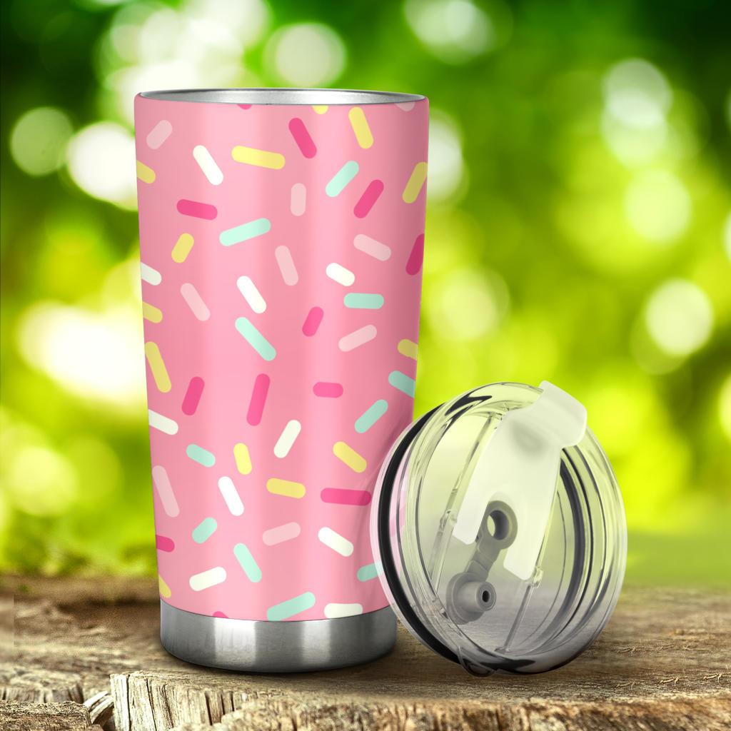 Pink Donut Glaze Candy Pattern Tumbler