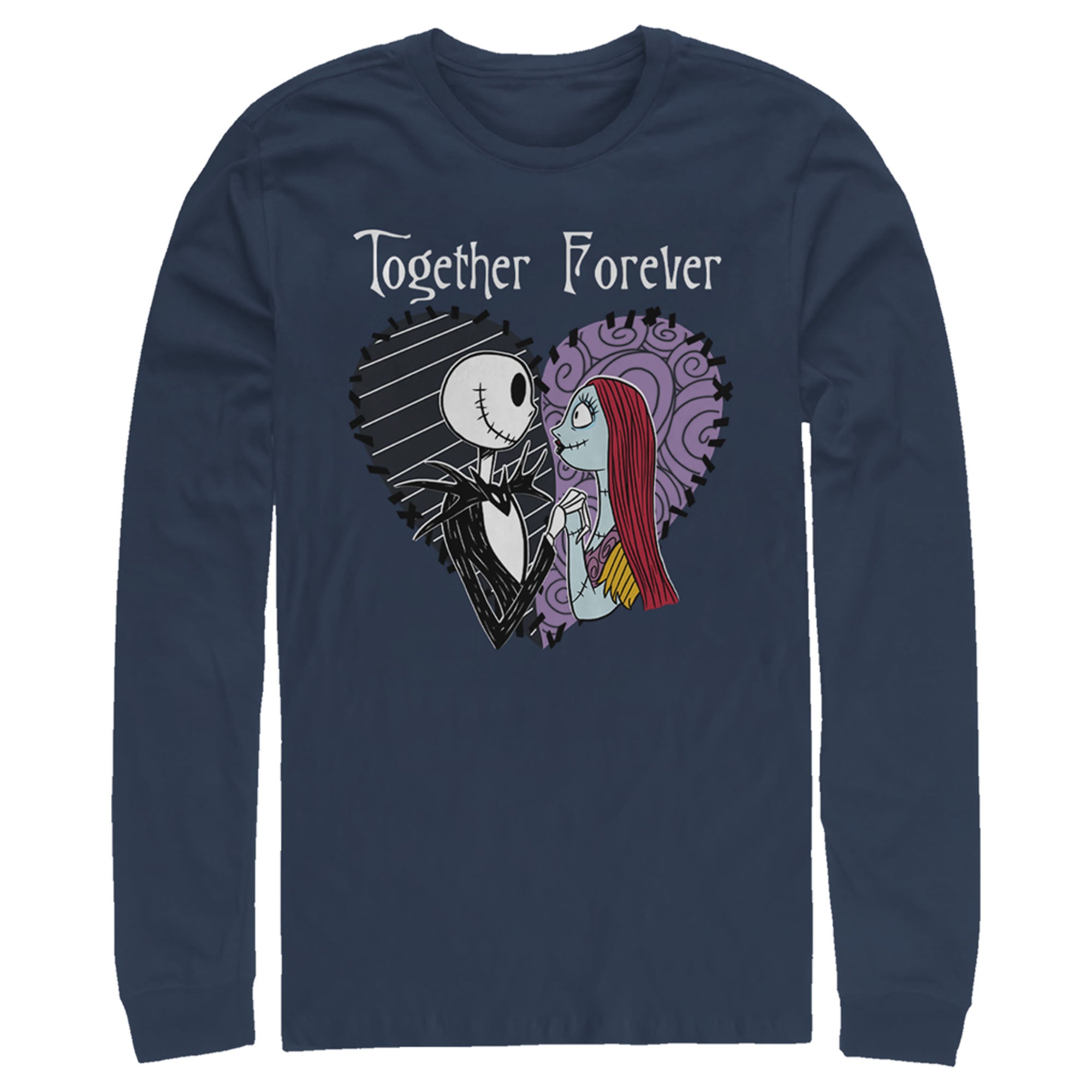 Men’S The Nightmare Before Christmas Jack And Sally Together Forever Long Sleeve Shirt