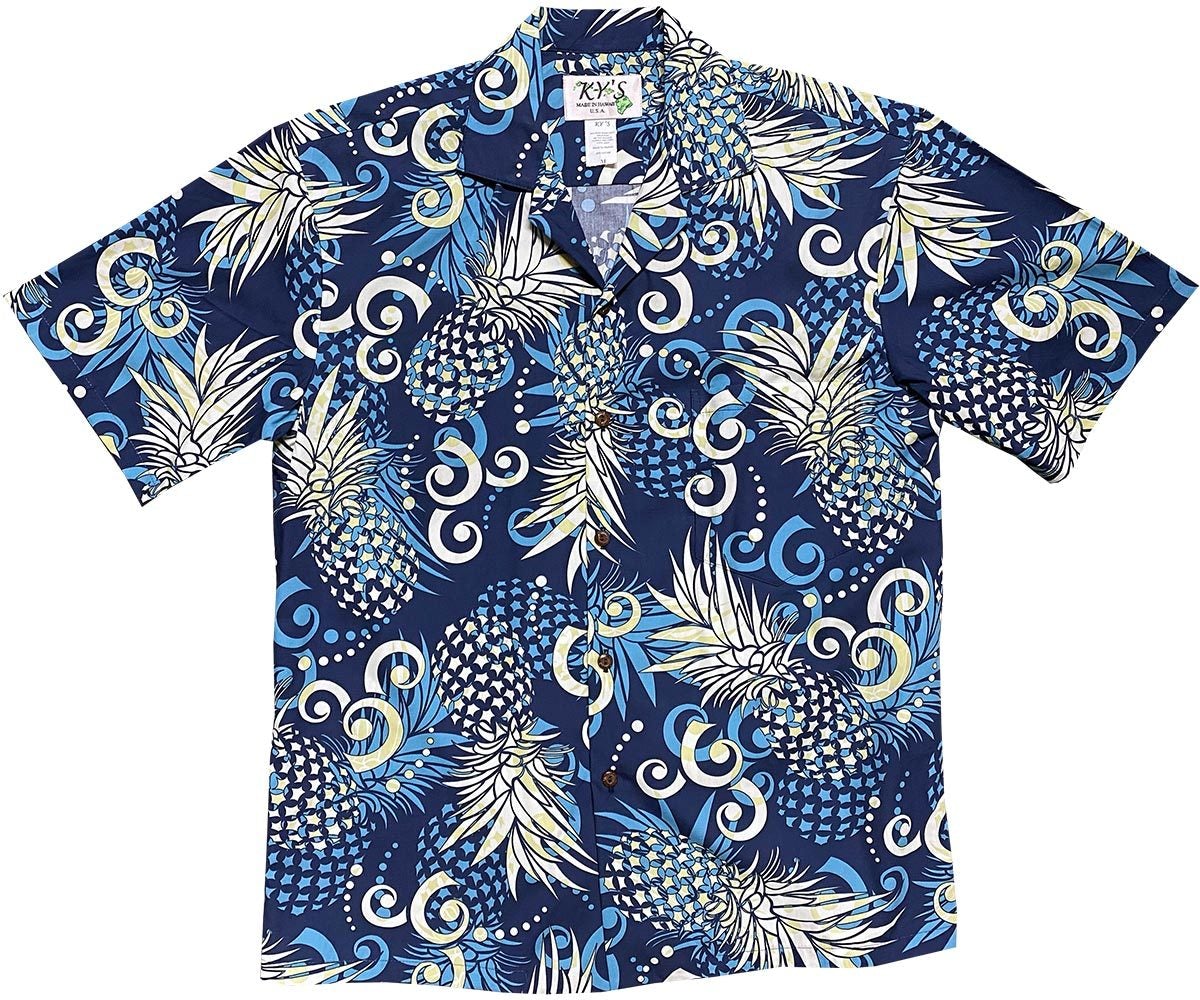 Pineapple Dream Navy Hawaii Summer Shirt Ha91884