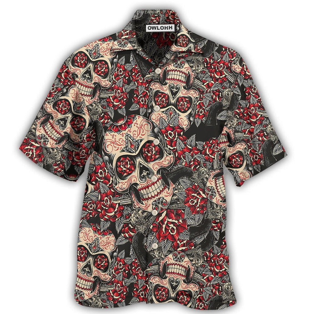 Skull Sugar Floral Hawaii Shirt Ha90598