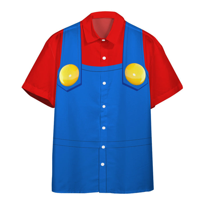 Waybackapparel Mario Custom Short Sleeve 3D Hawaiian Shirt