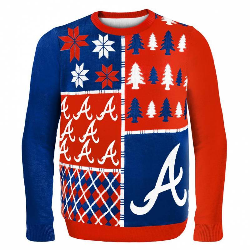 Atlanta Braves – Busy Block Ugly Christmas Sweater