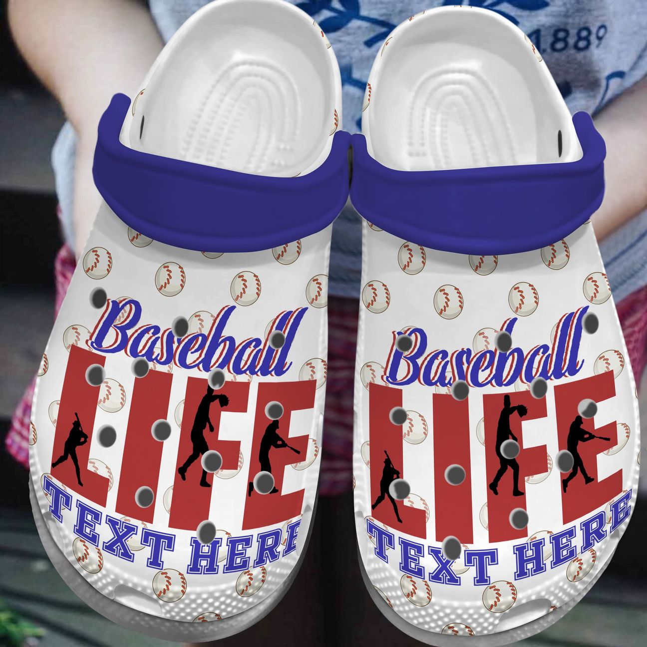 Baseball Life Personalized Clog, Custom Name, Text, Color, Number Fashion Style For Women, Men, Kid, Print 3D